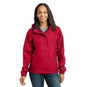Eddie Bauer Women's L Insulated Hooded Rain Jacket Dark Red Outdoor Gorpcore